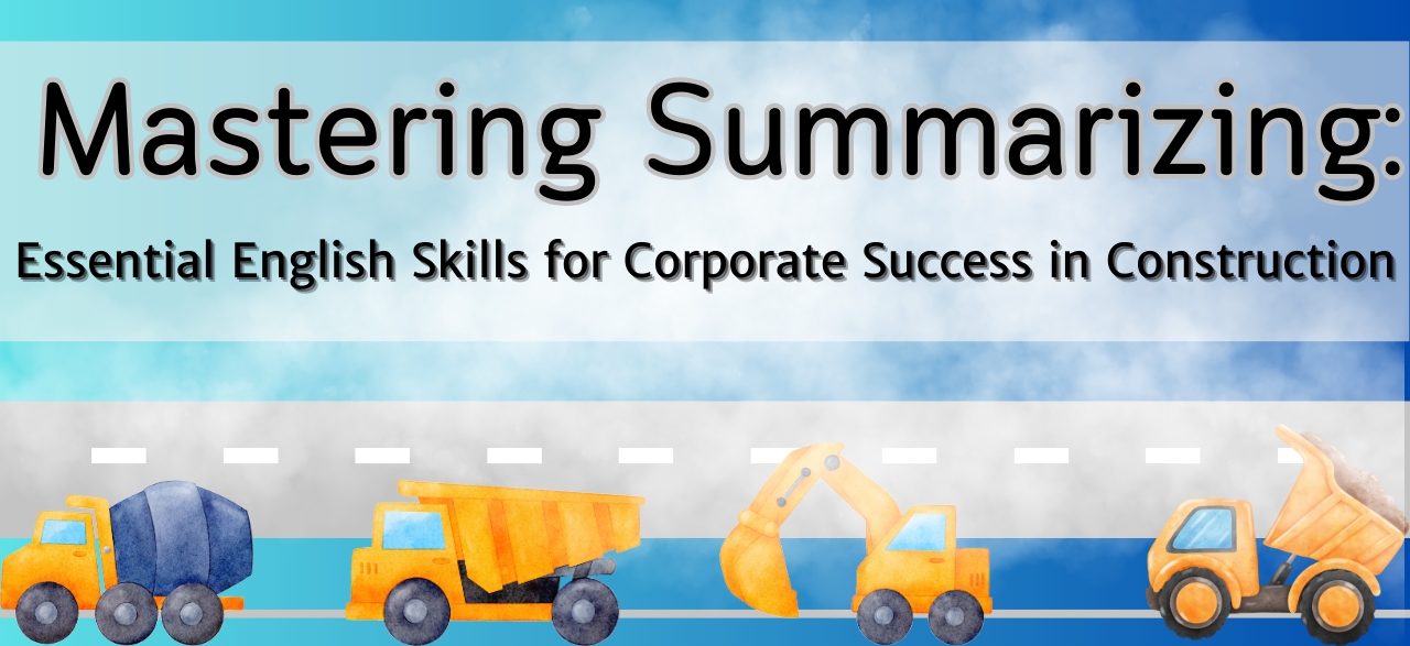 Mastering Summarizing: Essential English Skills for Corporate Success in Construction